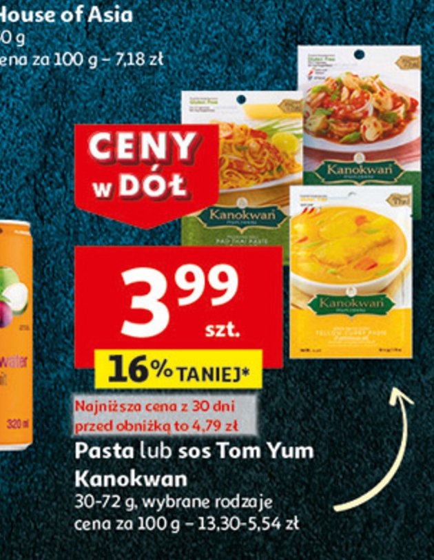 Pasta curry żółta Kanokwan promocja w Auchan