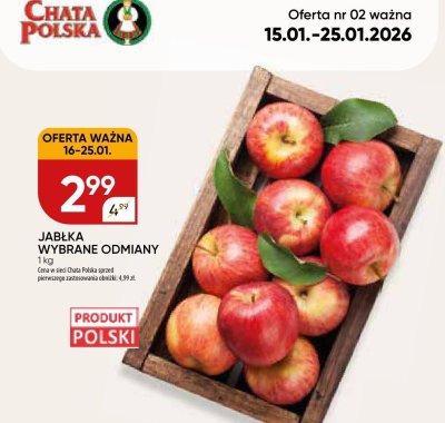 Jabłka wybrane odmiany promocja w Chata Polska