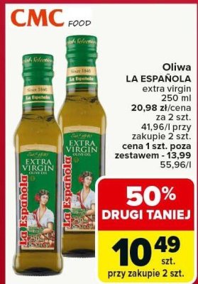 Oliwa LA ESPAÑOLA extra virgin 250ml promocja w Carrefour