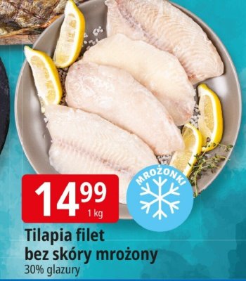 Tilapia filet promocja w Leclerc
