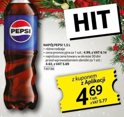 Napój Pepsi 1.5L promocja w Selgros