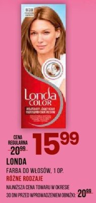 FARBA DO WŁOSÓW LONDA 1 OP promocja w Drogerie Natura