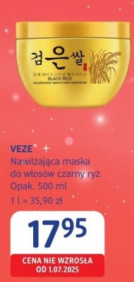 Nawilżająca maska do włosów czarny ryż VEZE promocja w Drogerie DM