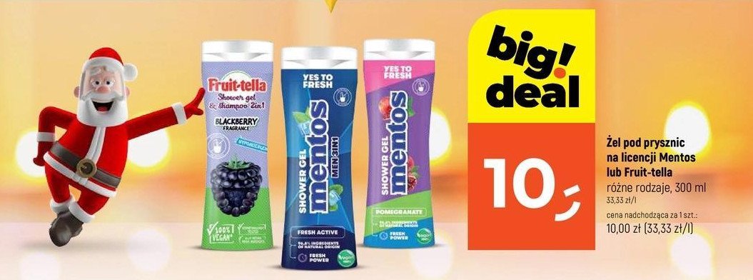 Żel pod prysznic pomegranate Mentos promocja w Dealz