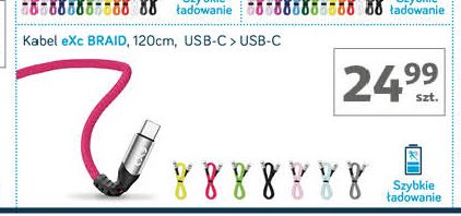 Kabel usb-micro usb braid 1.2 m żółty Exc promocja