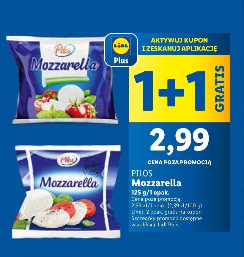 Ser mozzarella Pilos promocja