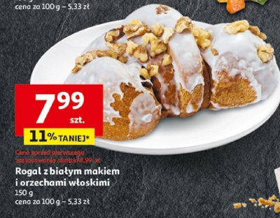 Rogal z białym makiem i orzechami włoskimi promocja w Auchan