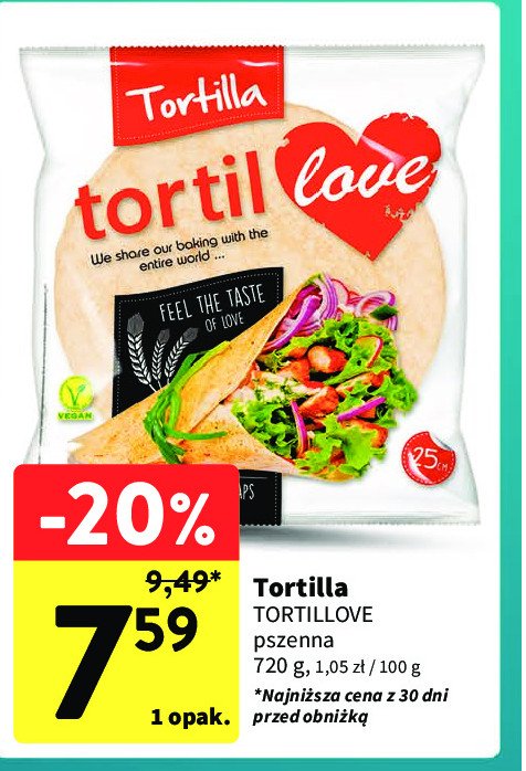 Tortilla pszenna xxl Tortillove promocja