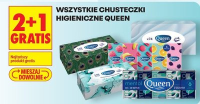 Chusteczki higieniczne Queen promocja w Biedronka