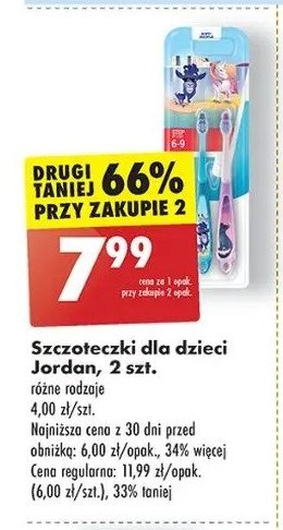 Szczoteczka do zębów 6-9 lat soft Jordan step by step promocja