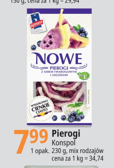 Pierogi z serem i jagodami Konspol promocja