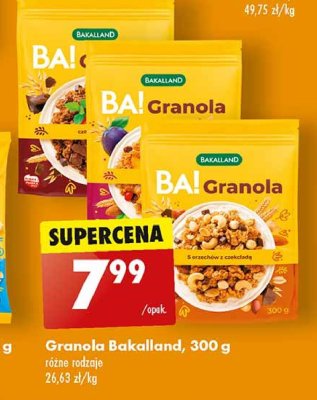 Granola czekoladowa Bakalland ba! promocja