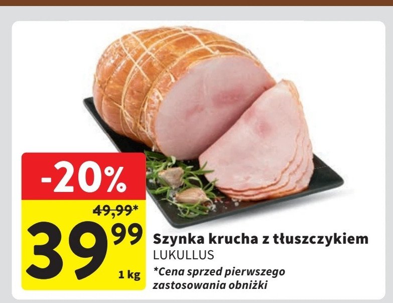 Szynka krucha z tłuszczykiem Lukullus promocja