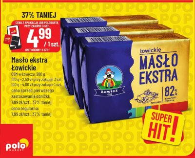 Masło ekstra Łowickie promocja w POLOmarket