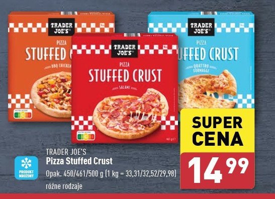 Pizza stuffed crust quatro fromagi Trader joe's promocja