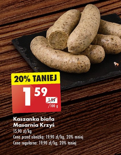 Kaszanka biała Masarnia krzyś promocja