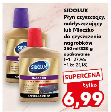 Mleczko czyszczące do nagrobków Sidolux do nagrobków promocja