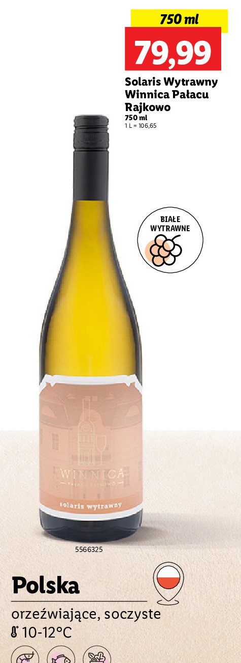 Wino SOLARIS BACHUSA 21 promocja w Lidl