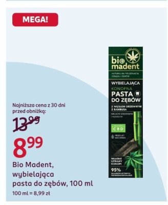 Wybielająca pasta do zębów, 100 ml promocja w Rossmann