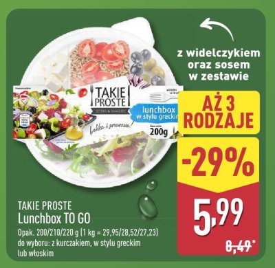 Lunchbox TO GO z kurczakiem TAKIE PROSTE promocja w Aldi