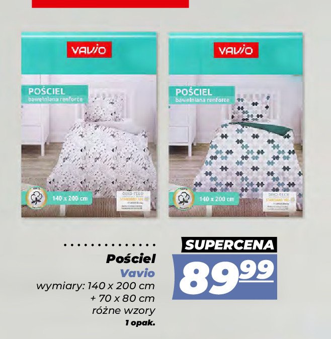 Komplet po艣cieli 140 x 200 + 70 x 80 cm Vavio promocja