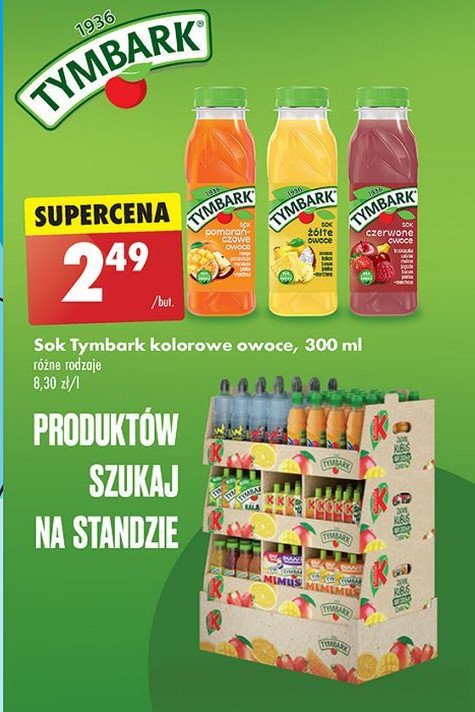 Sok czerwone owoce Tymbark 1936 promocja