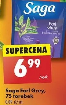 Herbata ekspresowa earl grey Saga promocja