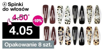 Spinki do włosów, opakowanie 8 szt. promocja w Woolworth