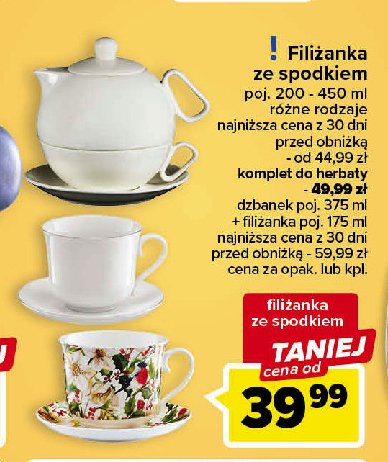 Dzbanek + fili偶anki do herbaty promocja