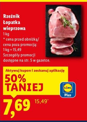 Łopatka wieprzowa Rzeźnik promocja w Lidl