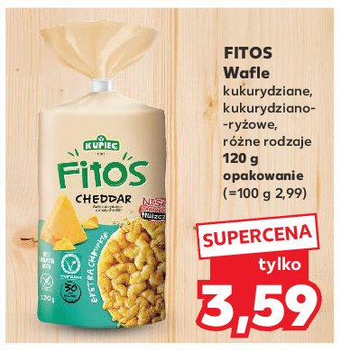 Wafle kukurydziane cheddar KUPIEC FITOS promocja