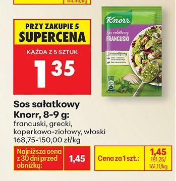 Sos sałatkowy, różne rodzaje promocja w Biedronka