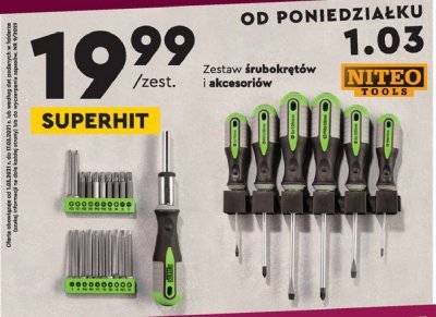 Zestaw śrubokrętów Niteo tools promocja
