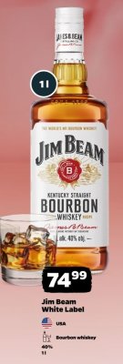 Whisky Jim Beam White Label Kentucky Straight Bourbon promocja w Netto