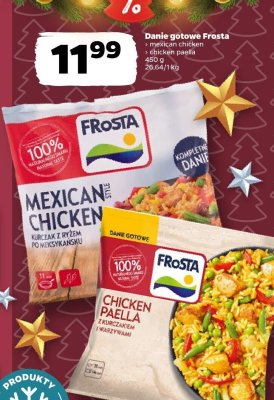 Danie gotowe Frosta mexican chicken, chicken paella promocja w Netto