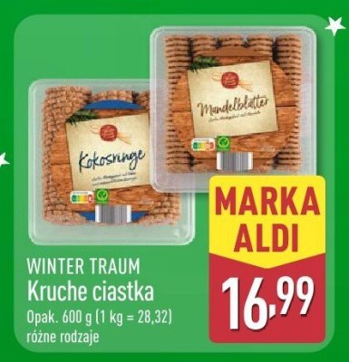Kruche ciastka Winter Traum różne rodzaje promocja w Aldi