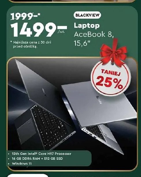 Laptop acebook 8 BLACKVIEW promocja w Biedronka