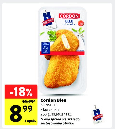 Kotlet cordon bleu Konspol promocja w Intermarche