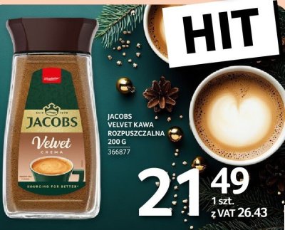 Kawa Jacobs Velvet rozpuszczalna 200 g promocja w Selgros