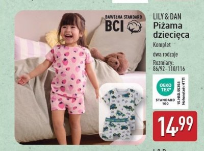 Pi偶ama dzieci臋ca rozm. 86/92-110/116 Lily & dan promocja