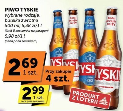 Piwo Tyskie wybrane rodzaje promocja w Groszek