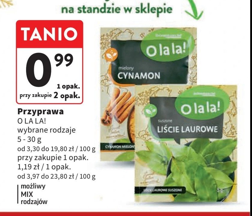 Liść laurowy suszony Intermarche o la la! promocja w Intermarche