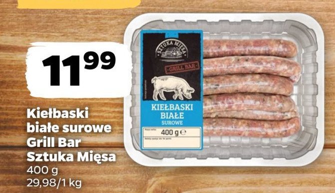 Kiełbaski białe surowe SZTUKA MIĘSA NETTO promocja