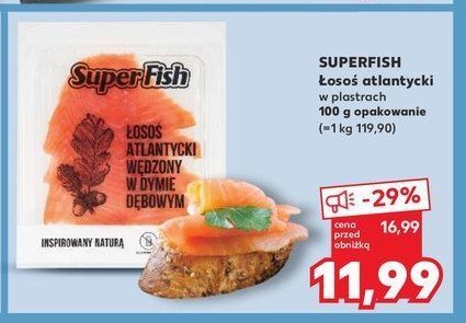 Łosoś atlantycki wędzony w dymie dębowym Superfish promocja