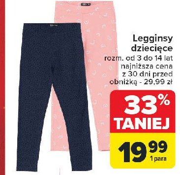 Legginsy dziewczęce rozm. 3-14 lat promocja w Carrefour Market