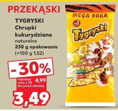 Chrupki kukurydziane naturalne 230 g promocja w Kaufland