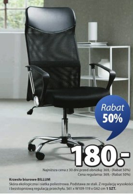 Krzesło biurowe BILLUM promocja w Jysk