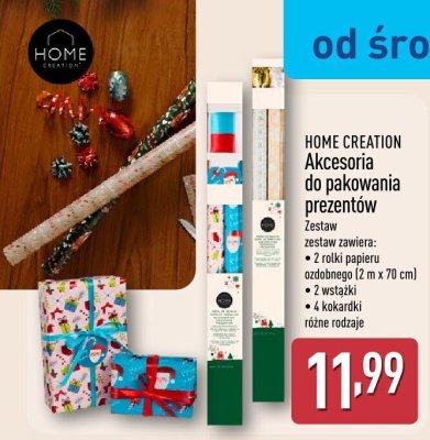 Akcesoria do pakowania prezentów HOME CREATION promocja w Aldi