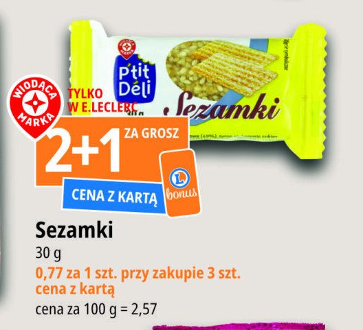 Sezamki Wiodąca marka p'tit deli promocja