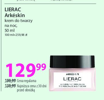 Krem na noc LIERAC ARKESKIN promocja w Hebe